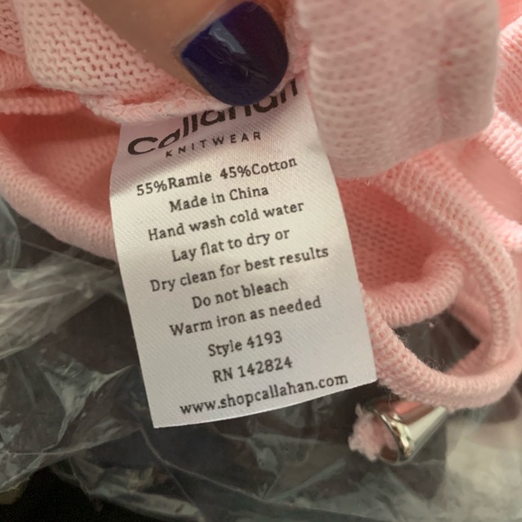 NWT. Revolve Callahan pink knit sleeveless crop - Picture 4 of 5